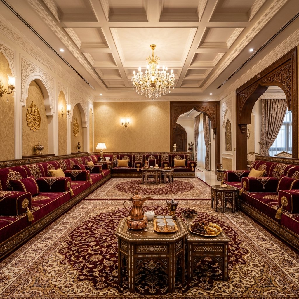 مجلس سعودي فاخر بموكيت أنيق